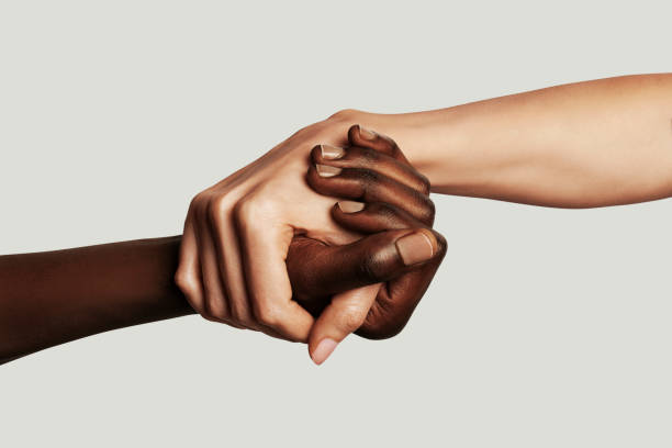 protests, interracial couple holding hands